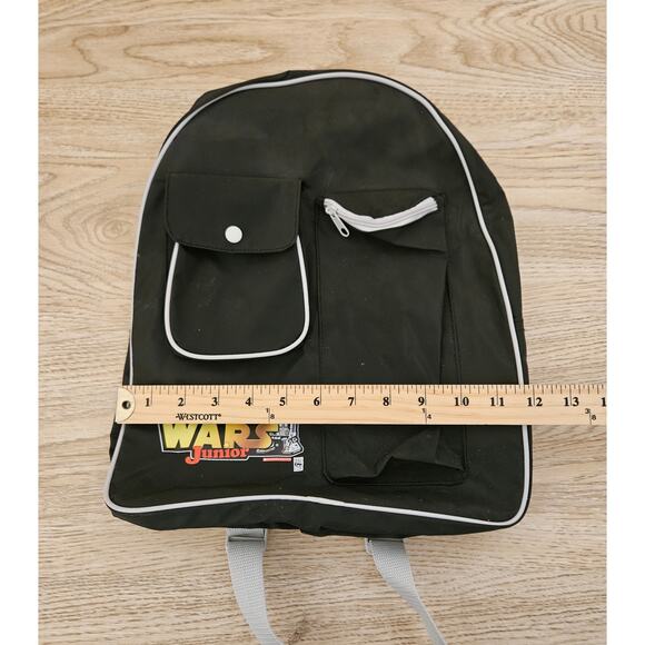 Vintage 1999 Star Wars Junior Backpack Black Book Bag School - Picture 4 of 7